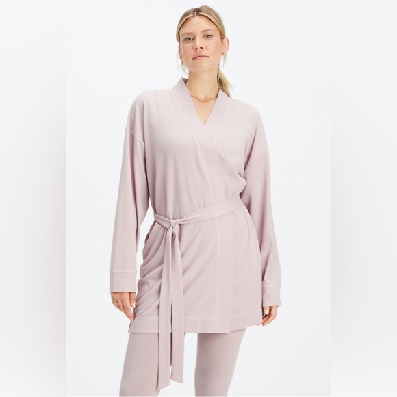 Fabletics Waffle Robe Muted Mauve/Petal Women Size M - Picture 1 of 9